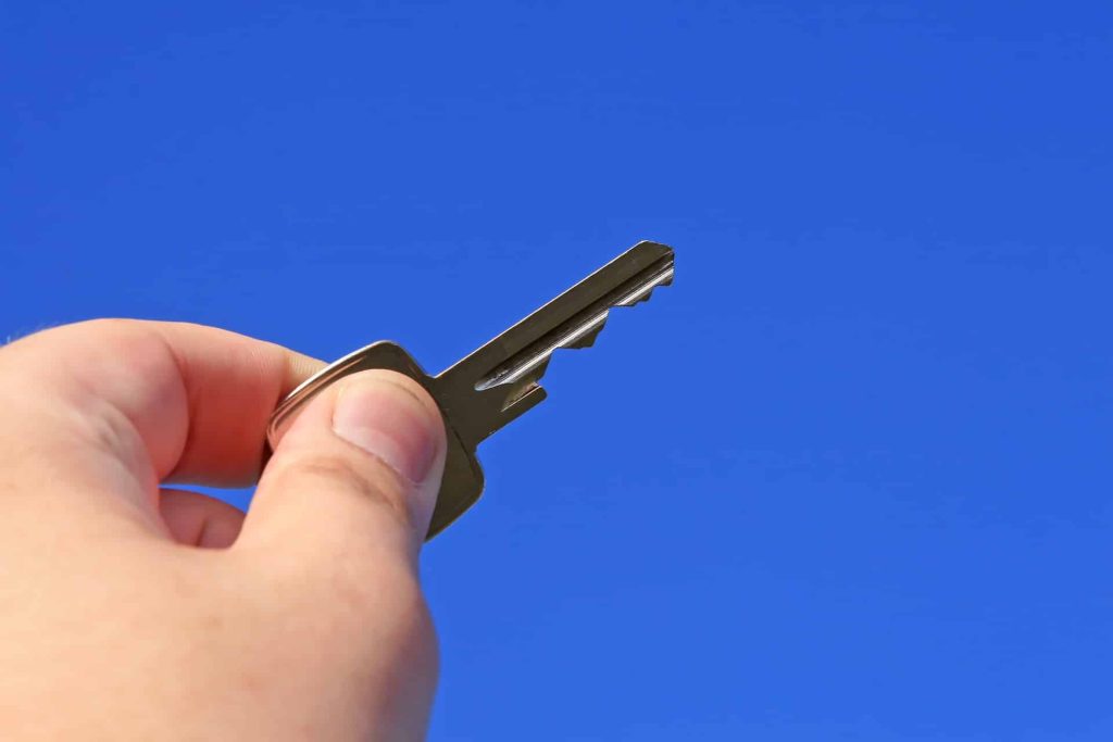 key in hand